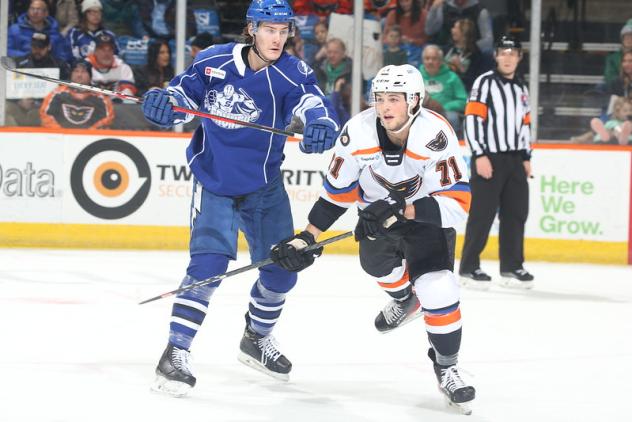 Lehigh Valley Phantoms' Tyson Foerster in action