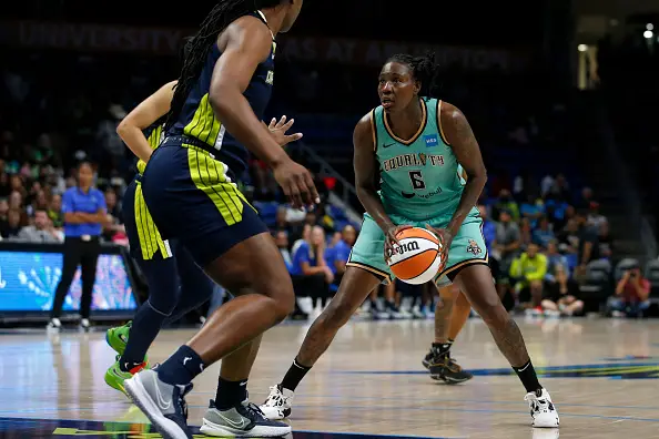 WNBA All-Star Natasha Howard with the New York Liberty