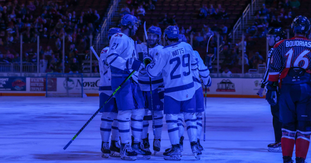 Wichita Thunder celebrates a goal