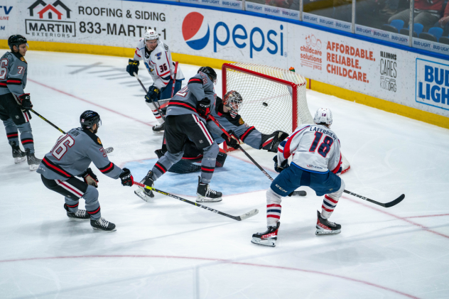 Springfield Thunderbirds battle the Rockford IceHogs