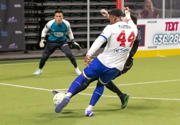 Kansas City Comets' Junior Kazeem In Action