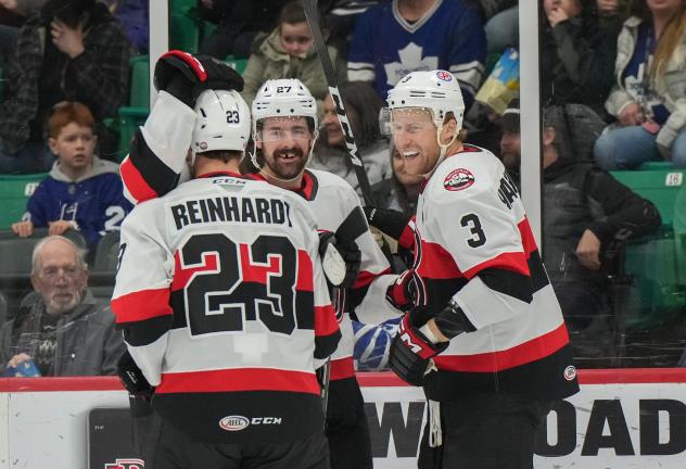 Belleville Senators' Cole Reinhardt, Jack Dougherty And Dillon Heatherington On Game Night