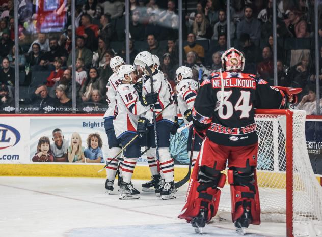 Springfield Thunderbirds celebrate win