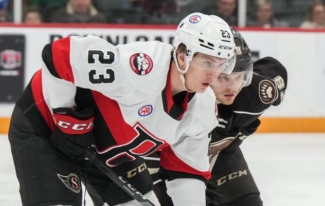 Belleville Senators' Cole Reinhardt In Action