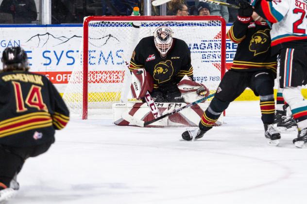 Vancouver Giants' goalie Brett Mirwald