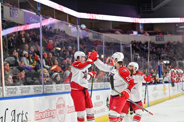 Allen Americans celebrate win