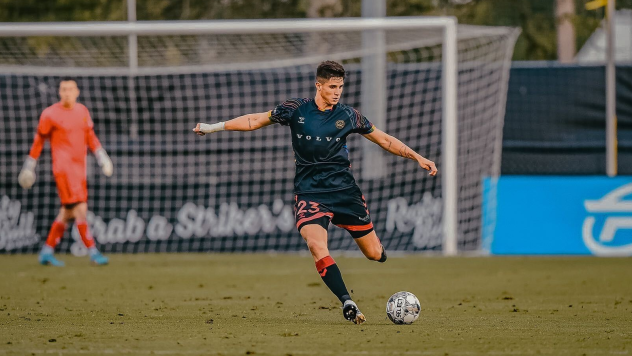 Defender Preston Kilwien with the Charleston Battery