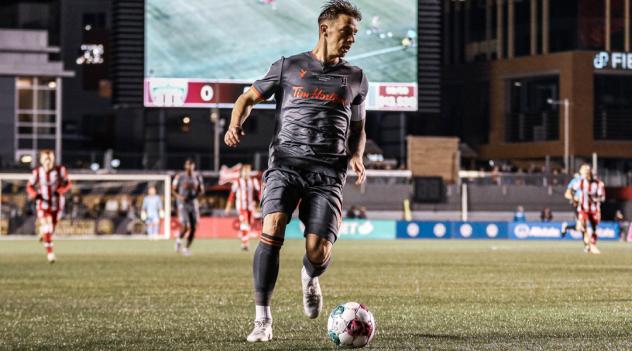 Defender Daniel Krutzen with Forge FC