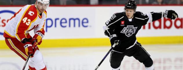 Calgary Wranglers' Adam Klapka And Ontario Reign's Kim Nousiainen On Game Night