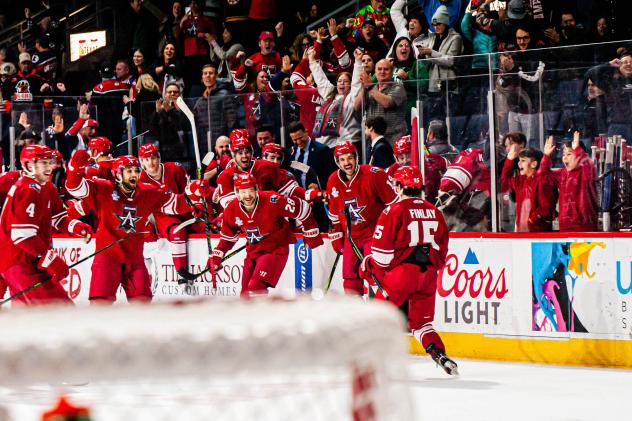 Allen Americans celebrate win