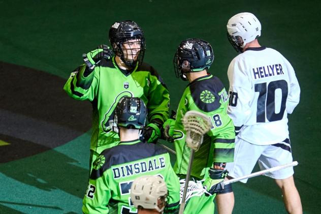 Saskatchewan Rush celebrate win