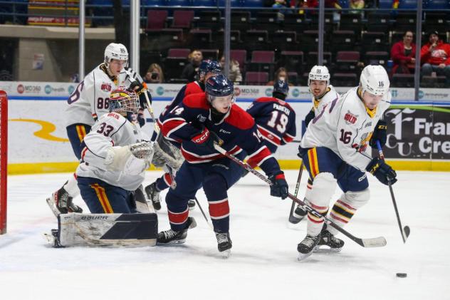 Saginaw Spirit's Joey Willis in action