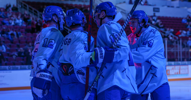 Wichita Thunder huddle