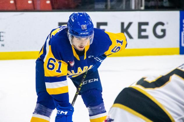 Saskatoon Blades' Jake Chiasson on game night
