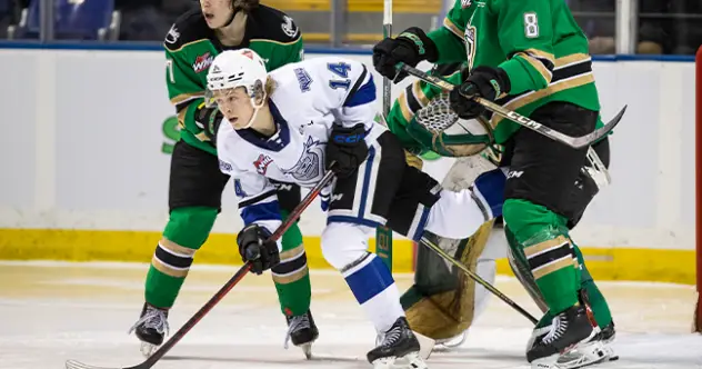 Victoria Royals' Carter Dereniwsky in action