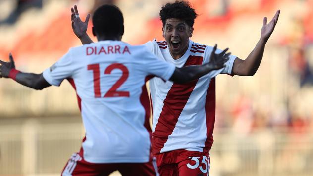 Loudoun United FC celebrates a goal