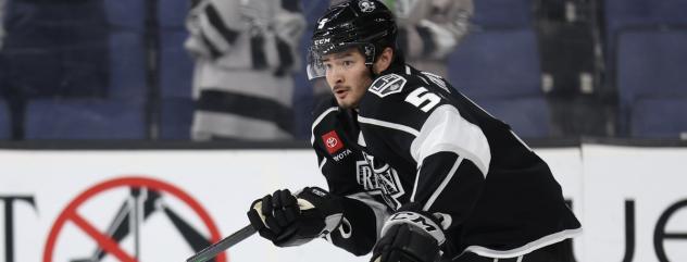 Defenseman Tyler Inamoto with the Ontario Reign