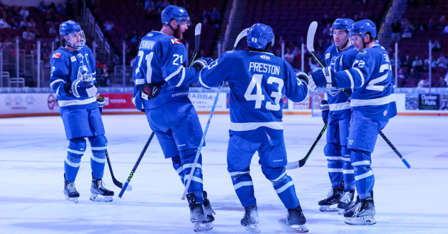 Wichita Thunder celebrate a goal