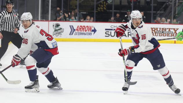 South Carolina Stingrays' Michael Kim and Tarek Baker on game night