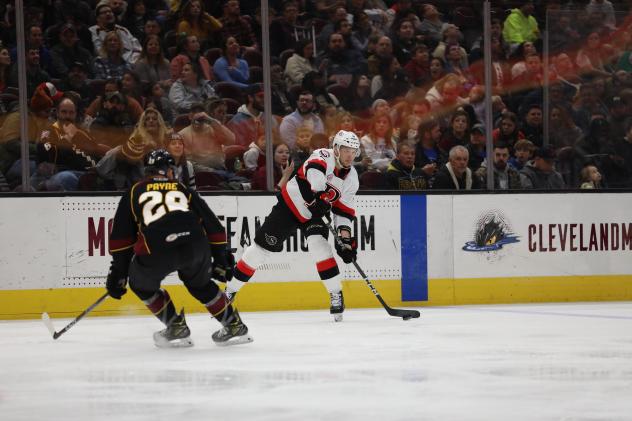 Cleveland Monsters' Robbie Payne on the ice