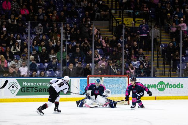 Vancouver Giants' Ty Thorpe on the ice