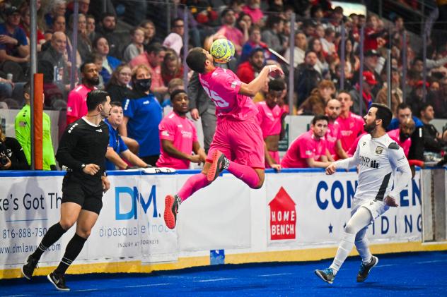 Rian Marques of the Kansas City Comets controls the ball vs. the Florida Tropics