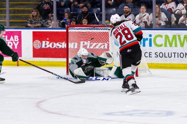 Kelowna Rockets' Andrew Cristall in action