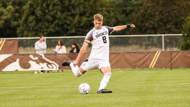 Defender Daniel Nimick with Western Michigan University
