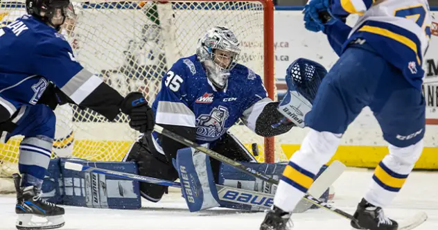 Victoria Royals' Nicholas Cristiano on game night