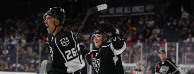 Ontario Reign's Andre Lee celebrates win
