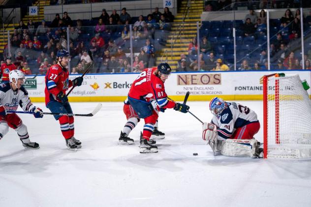 Springfield Thunderbirds' Adam Gaudette in action