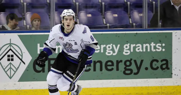 Victoria Royals' Kalem Parker on game night