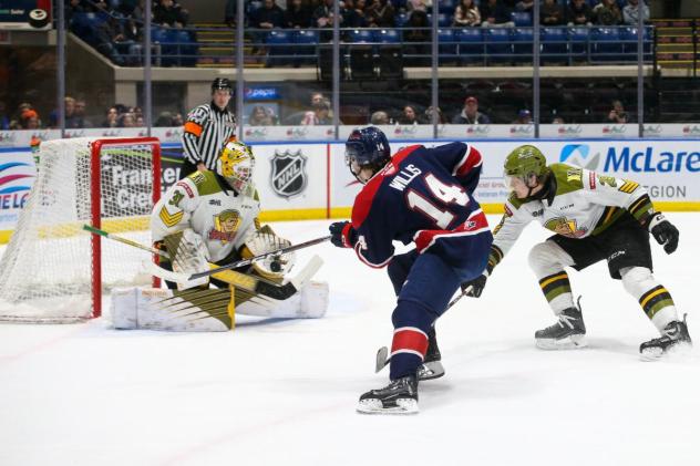 Saginaw Spirit's Joey Willis in action