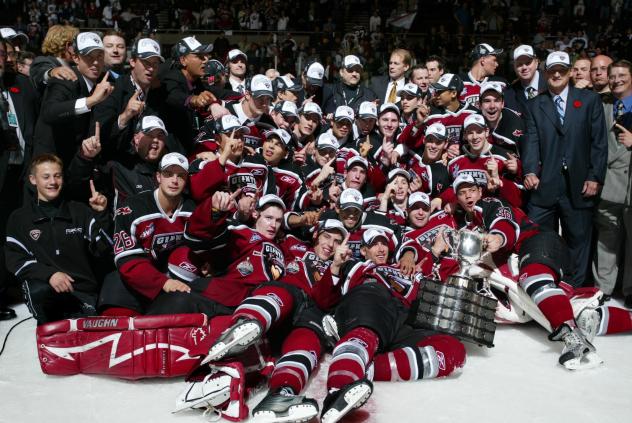 Vancouver Giants celebrate after winning the 2007 Memorial Cup