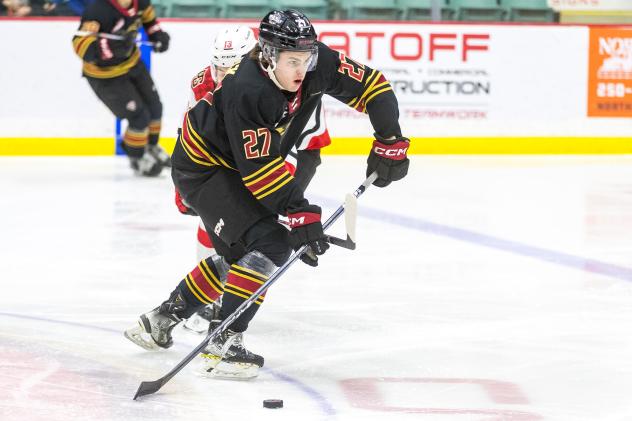 Vancouver Giants' Kyren Gronick in action