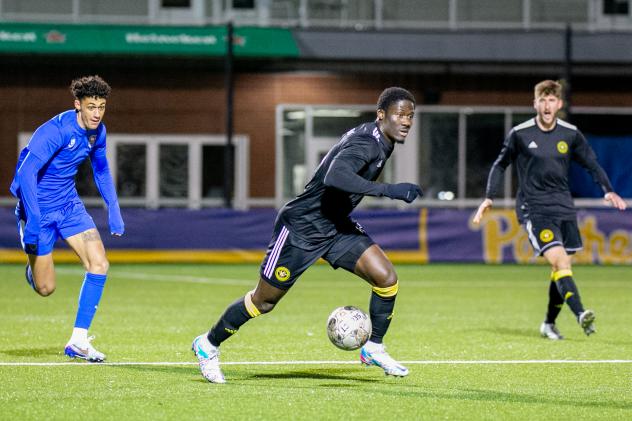 midfielder DZ Harmon with the Charleston Battery