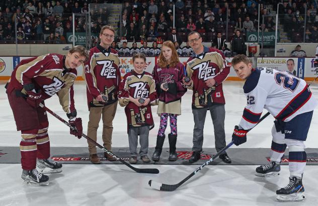 Peterborough Petes' Captain Shawn Spearing and Saginaw Spirit's Mitchell Smith on #YourTeamYourJersey Night