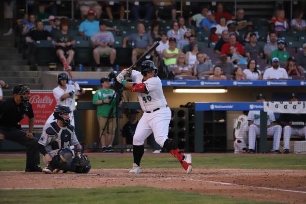 Dayton Dragons first baseman Ruben Ibarra