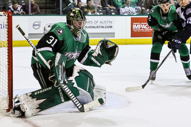 Texas Stars goaltender Adam Scheel