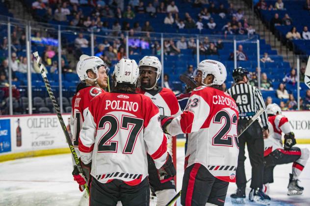 Cincinnati Cyclones' Patrick Polino and Louie Caporusso on game night