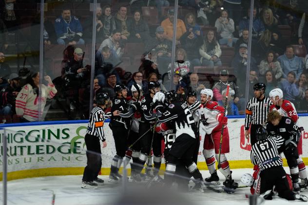 Allen Americans battle the Idaho Steelheads