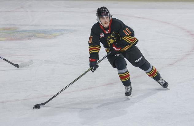 Vancouver Giants' Skyler Bruce in action