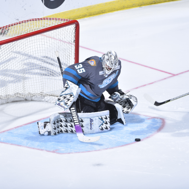 Goaltender Joel Hofer with the Orlando Solar Bears