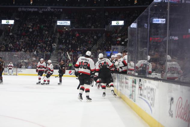 Belleville Senators' Cole Cassels and Roby Jarventie on game night