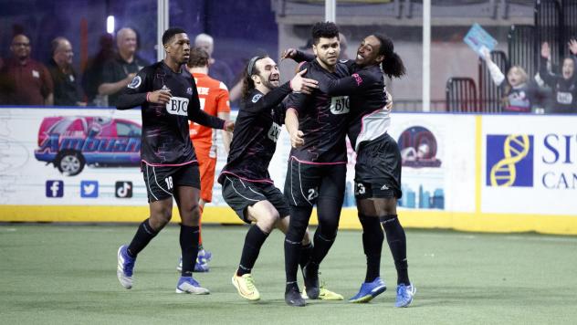 St. Louis Ambush celebrates a goal vs. the Florida Tropics