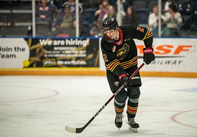 Vancouver Giants' Colton Alain on the ice