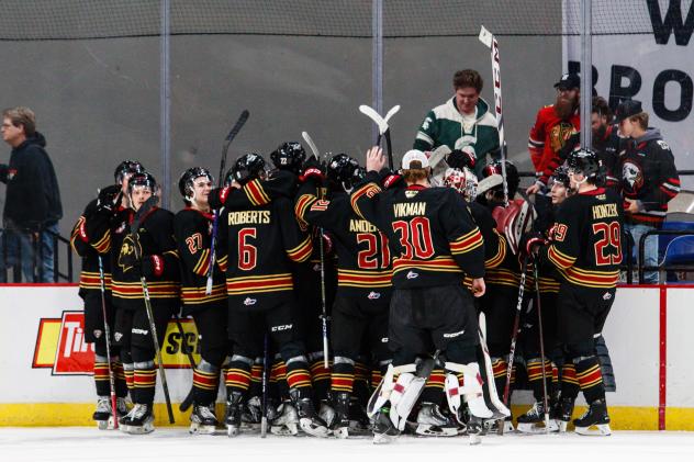 Vancouver Giants celebrate win