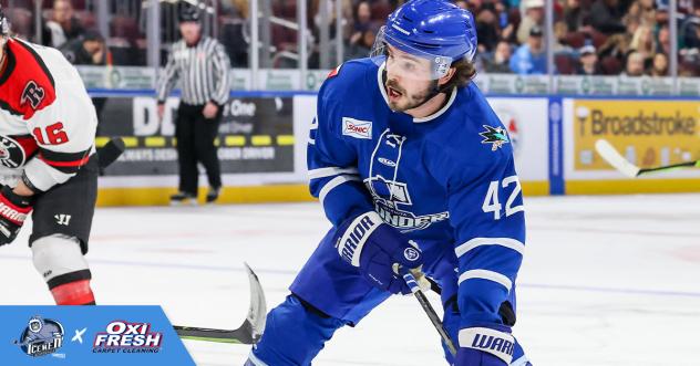 Forward Brett Van Os with the Wichita Thunder