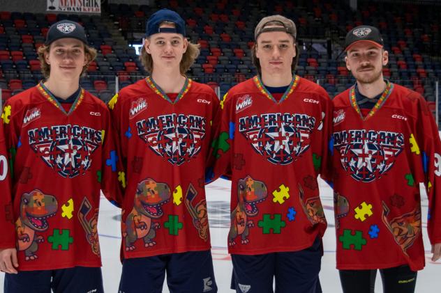 Tri-City Americans Autism Awareness Night jerseys