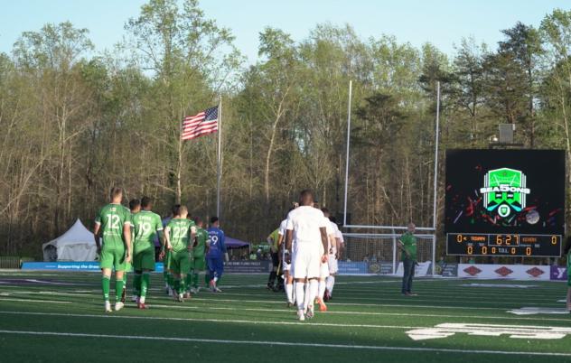 Richmond Kickers and Greenville Triumph SC on the field